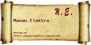 Masan Elektra névjegykártya